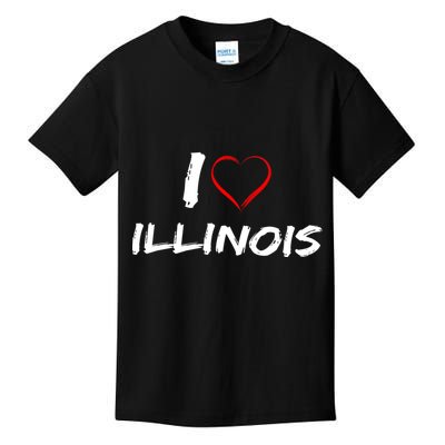 I Heart Illinois  Kids T-Shirt