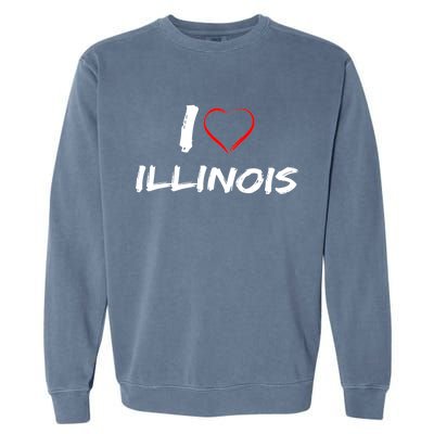 I Heart Illinois  Garment-Dyed Sweatshirt