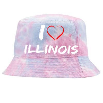 I Heart Illinois  Tie-Dyed Bucket Hat