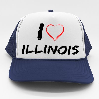 I Heart Illinois  Trucker Hat