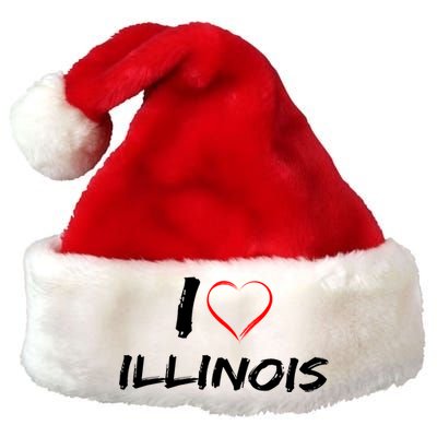 I Heart Illinois  Premium Christmas Santa Hat