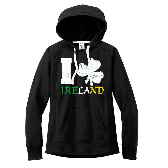 I Heart Ireland Irish Clover Women's Fleece Hoodie