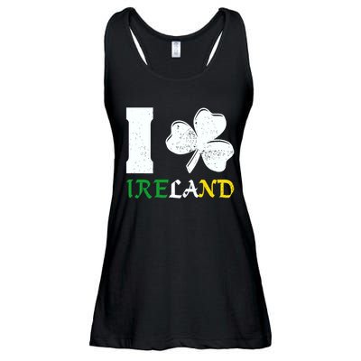 I Heart Ireland Irish Clover Ladies Essential Flowy Tank