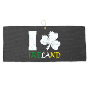 I Heart Ireland Irish Clover Large Microfiber Waffle Golf Towel