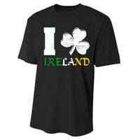 I Heart Ireland Irish Clover Performance Sprint T-Shirt