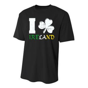 I Heart Ireland Irish Clover Youth Performance Sprint T-Shirt