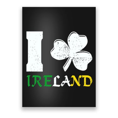 I Heart Ireland Irish Clover Poster
