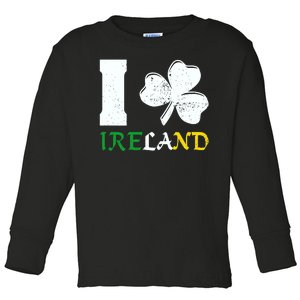 I Heart Ireland Irish Clover Toddler Long Sleeve Shirt