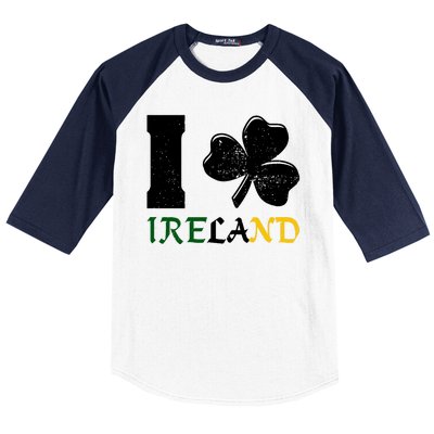 I Heart Ireland Irish Clover Baseball Sleeve Shirt