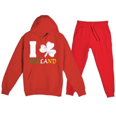 I Heart Ireland Irish Clover Premium Hooded Sweatsuit Set