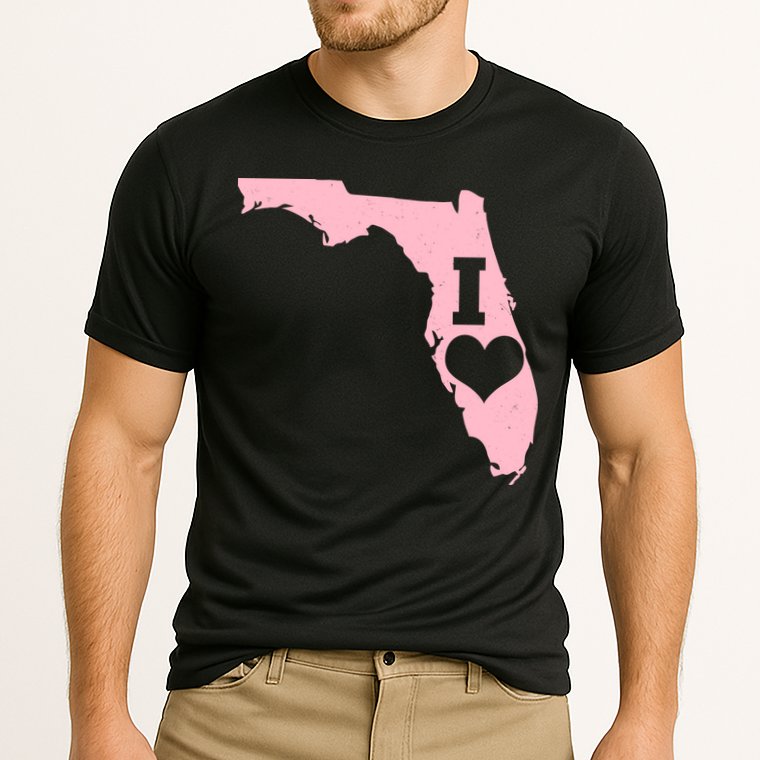 I Heart Love Florida State Cooling Performance Crew T-Shirt