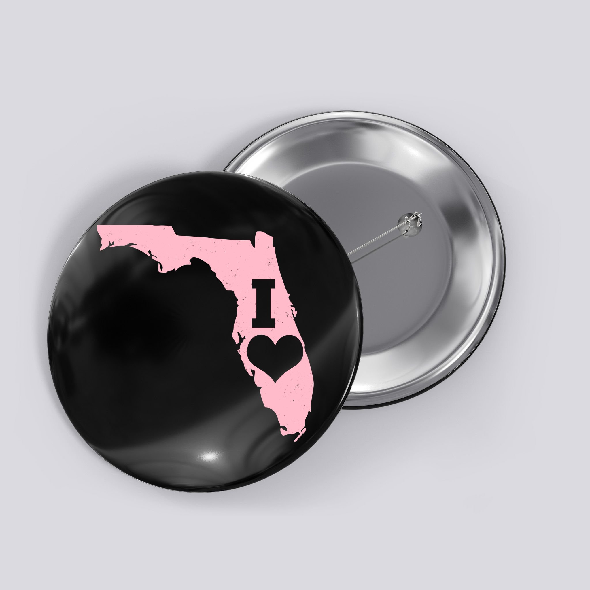 I Heart Love Florida State Button