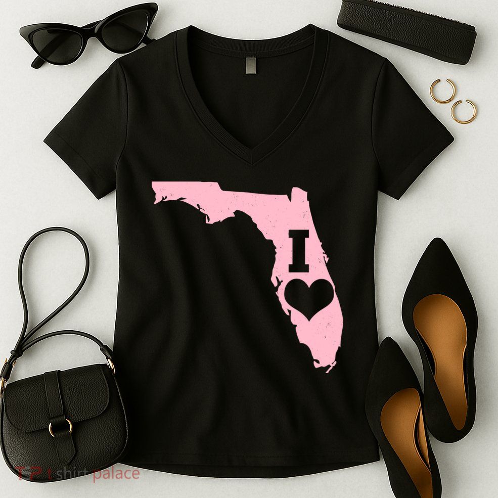 I Heart Love Florida State Women's V-Neck T-Shirt