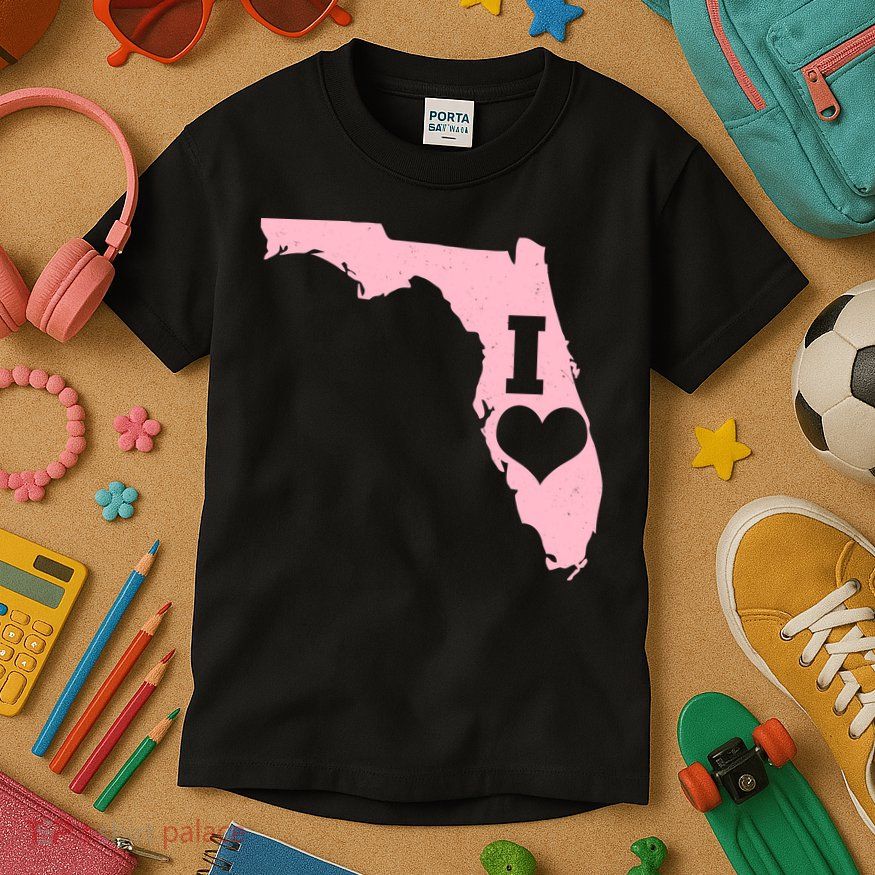I Heart Love Florida State Kids T-Shirt