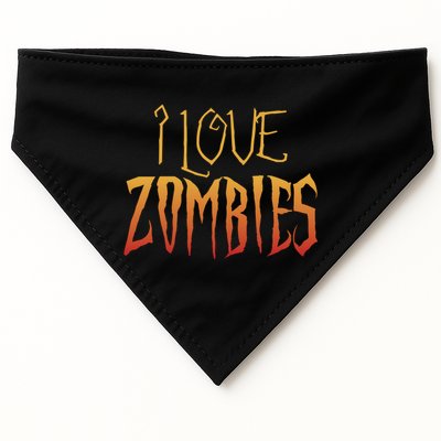 I Heart love Zombies USA-Made Doggie Bandana
