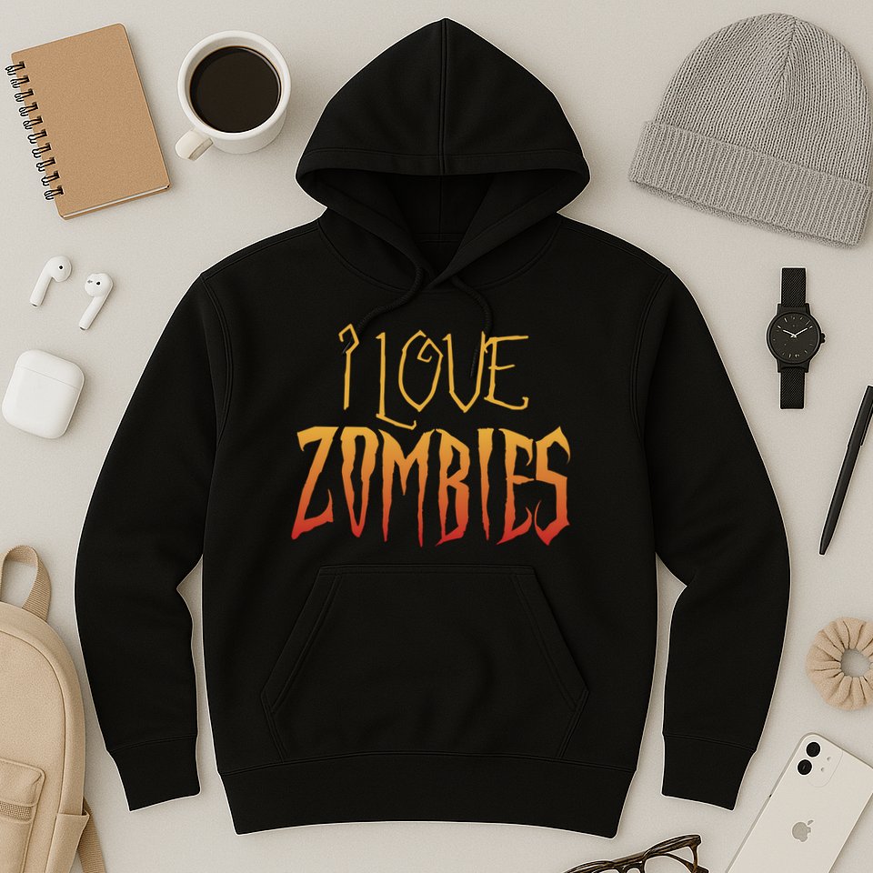 I Heart love Zombies Hoodie