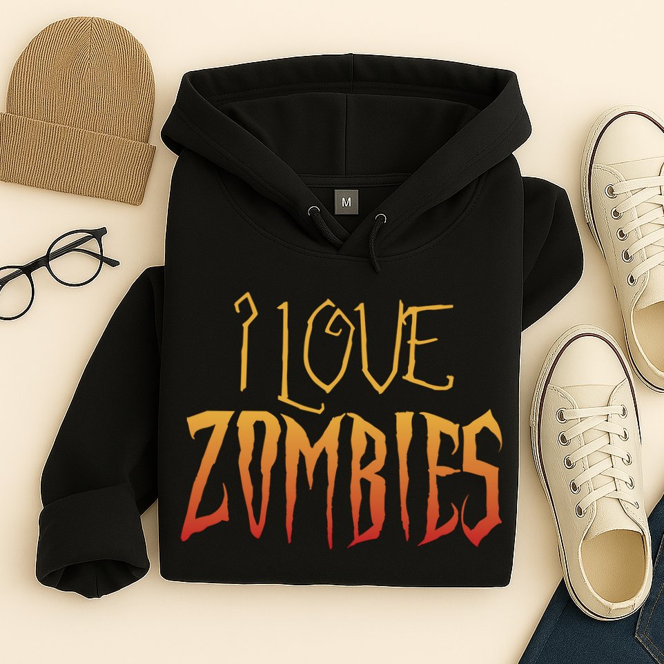 I Heart love Zombies Hoodie