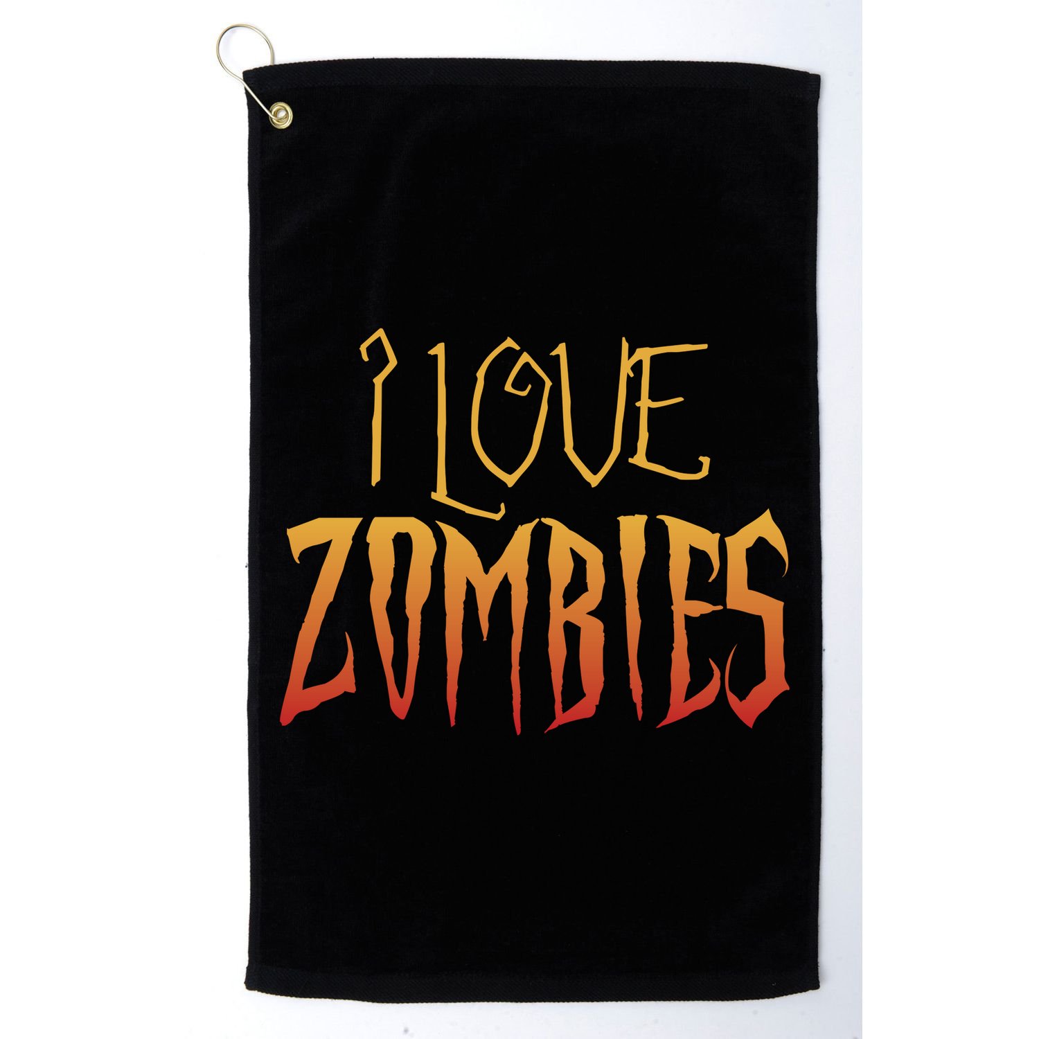 I Heart love Zombies Golf Towel