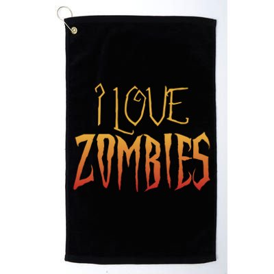 I Heart love Zombies Platinum Collection Golf Towel