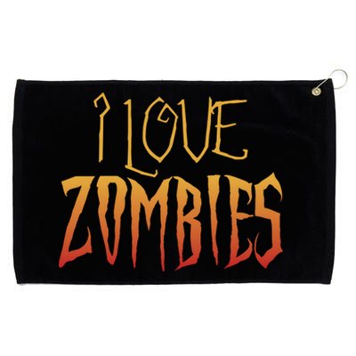 I Heart love Zombies Grommeted Golf Towel