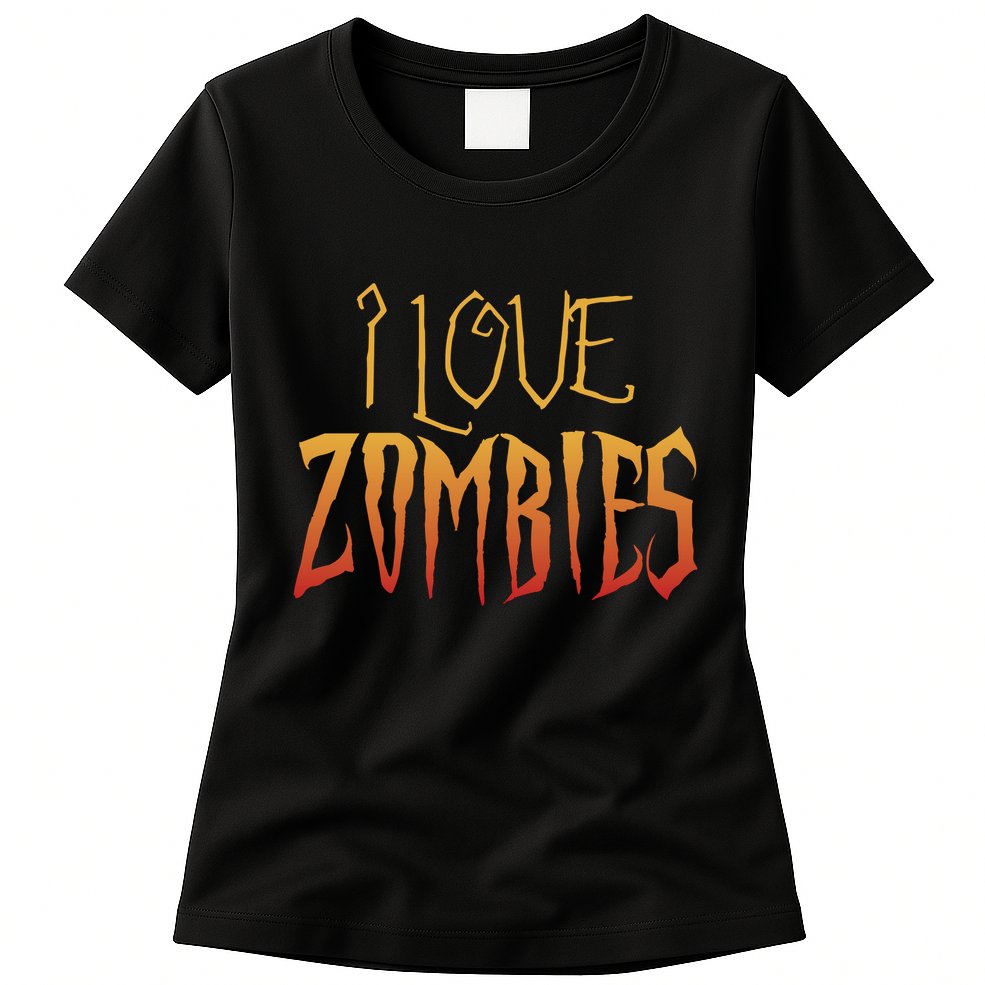 I Heart love Zombies Womens T-Shirt