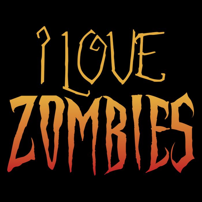 I Heart love Zombies Womens T-Shirt