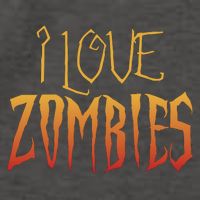 I Heart love Zombies Vector Backpack