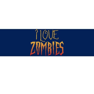 I Heart love Zombies Bumper Sticker