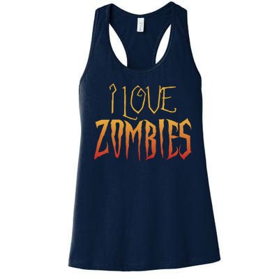 I Heart love Zombies Women's Racerback Tank