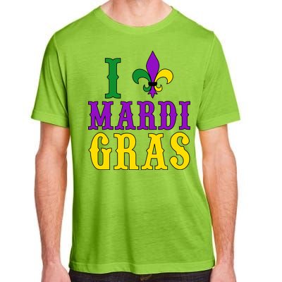 I Heart Mardi Gras Adult ChromaSoft Performance T-Shirt