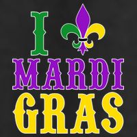 I Heart Mardi Gras 7 Panel Mesh Trucker Snapback Hat
