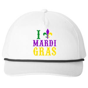 I Heart Mardi Gras Snapback Five-Panel Rope Hat