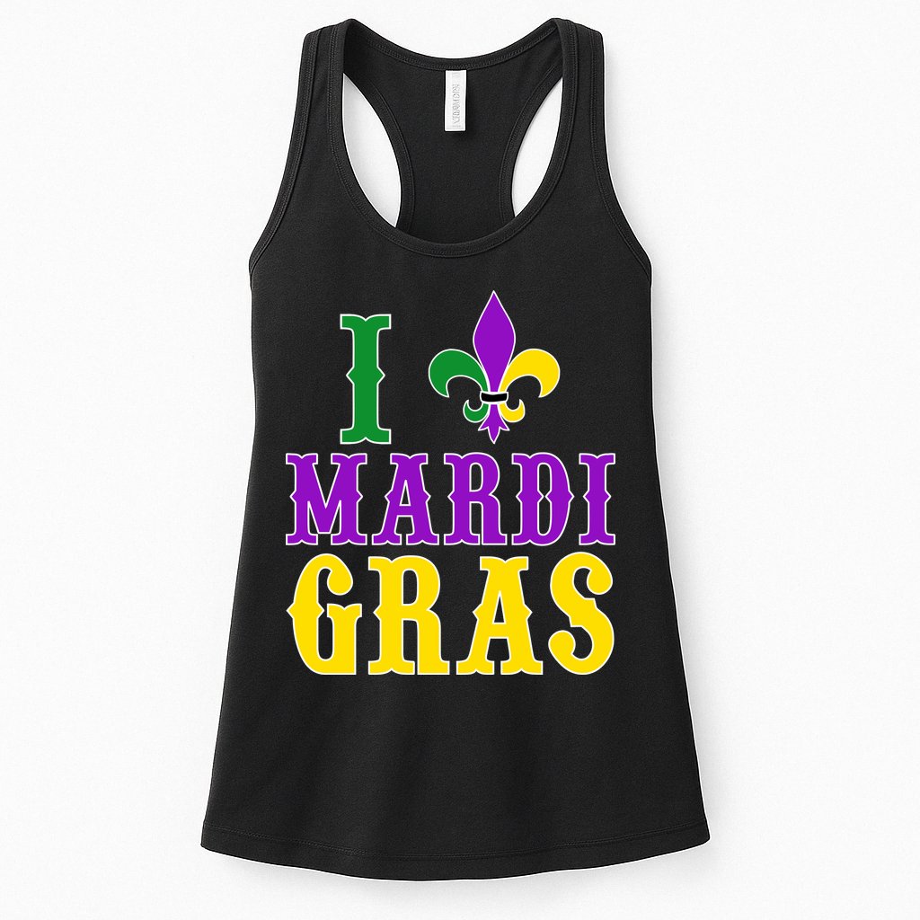 I Heart Mardi Gras Womens Tank Top
