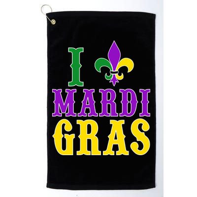 I Heart Mardi Gras Golf Towel
