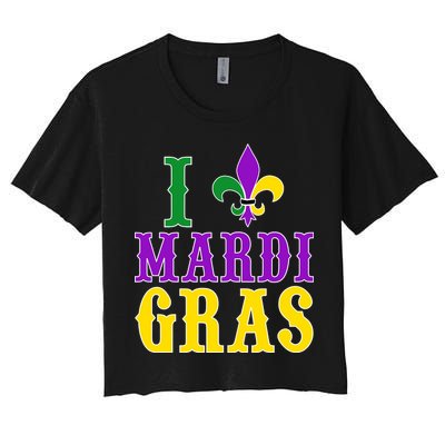 I Heart Mardi Gras Crop Top