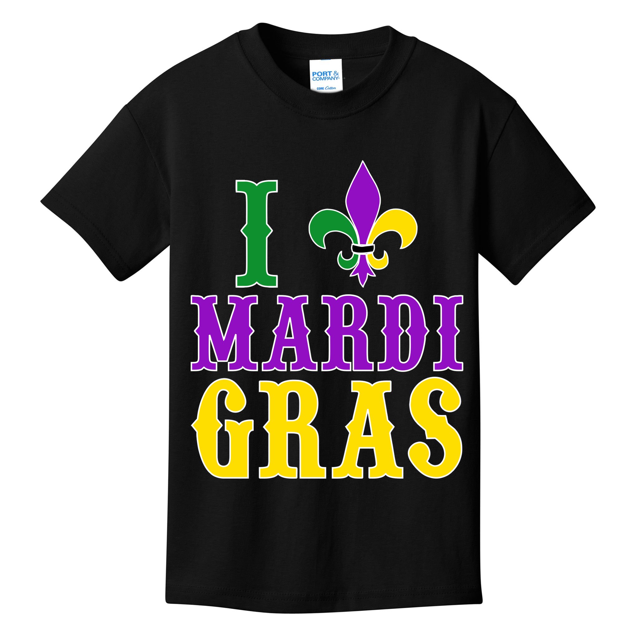 I Heart Mardi Gras Kids T-Shirt