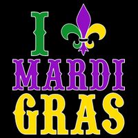 I Heart Mardi Gras Kids T-Shirt