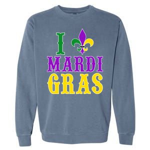 I Heart Mardi Gras Garment-Dyed Sweatshirt