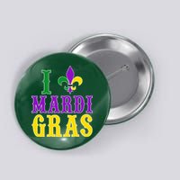 I Heart Mardi Gras Button