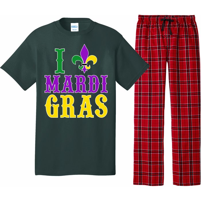 I Heart Mardi Gras Pajama Set