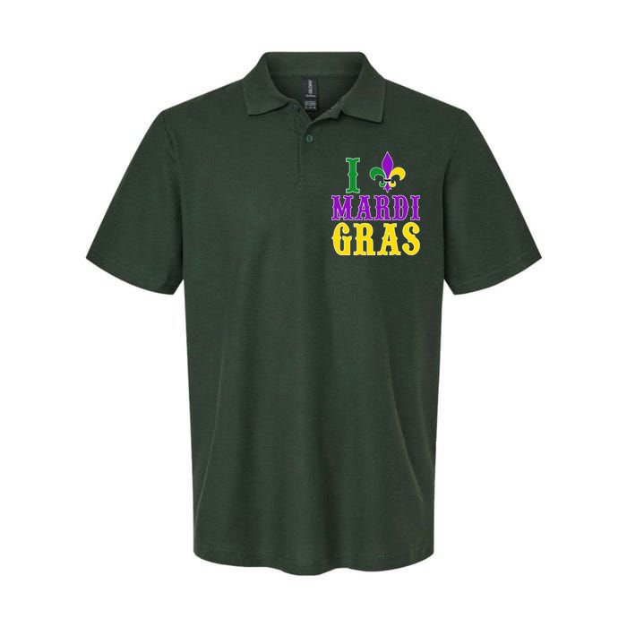 I Heart Mardi Gras Softstyle Adult Sport Polo