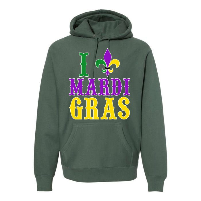 I Heart Mardi Gras Premium Hoodie