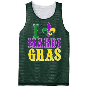 I Heart Mardi Gras Mesh Reversible Basketball Jersey Tank