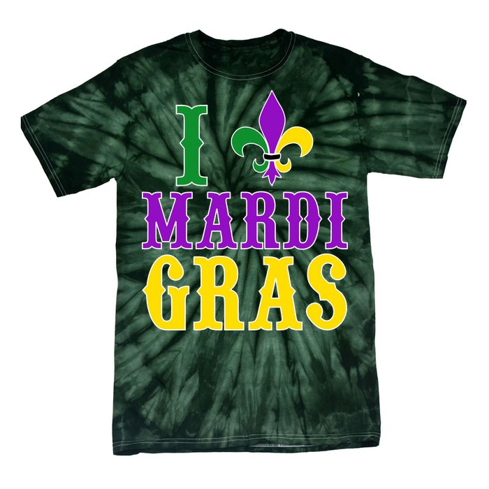 I Heart Mardi Gras Tie-Dye T-Shirt