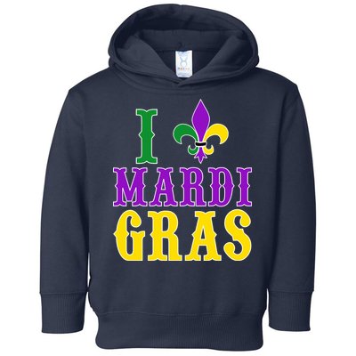 I Heart Mardi Gras Toddler Hoodie