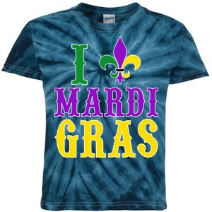 I Heart Mardi Gras Kids Tie-Dye T-Shirt