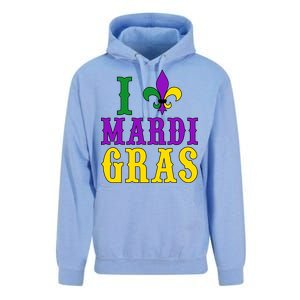 I Heart Mardi Gras Unisex Surf Hoodie