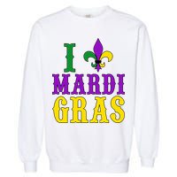 I Heart Mardi Gras Garment-Dyed Sweatshirt