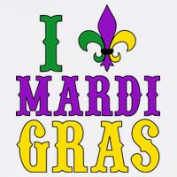 I Heart Mardi Gras Garment-Dyed Sweatshirt