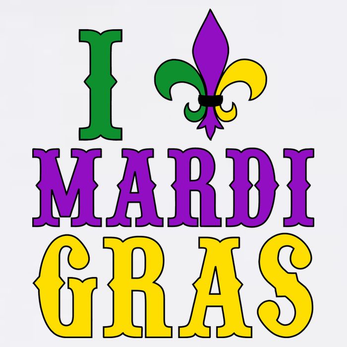 I Heart Mardi Gras Garment-Dyed Sweatshirt